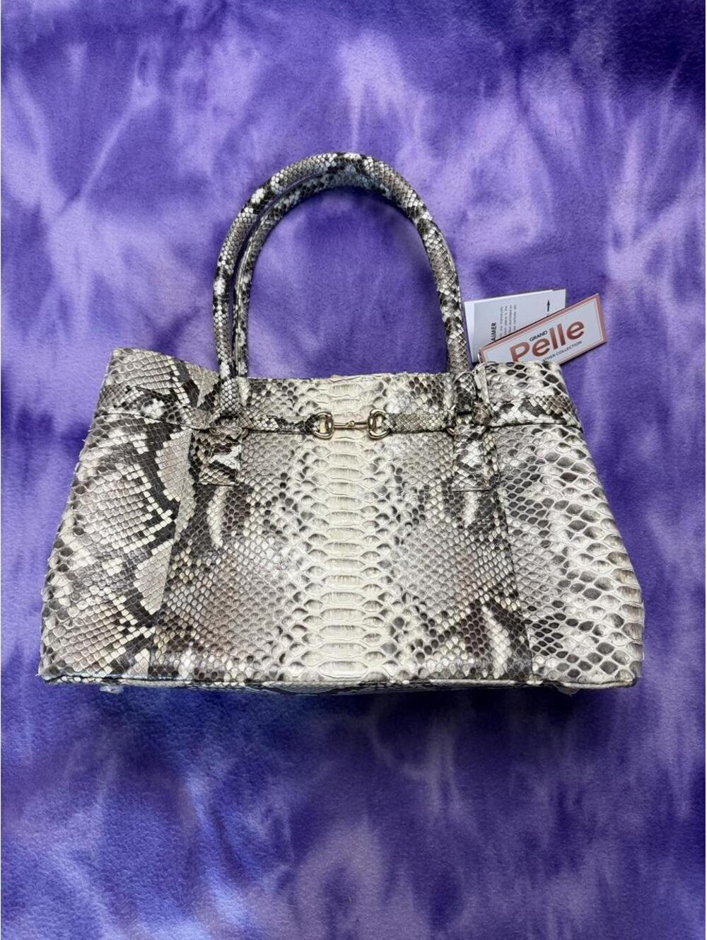 Grand pelle exotic leather collection snakeskin bag